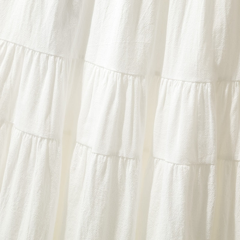Boho Skirt, Hippie Skirts, Maxi Skirt, White Cotton