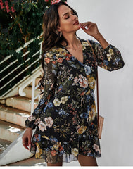 Boho Mini Dress Hannah in Black