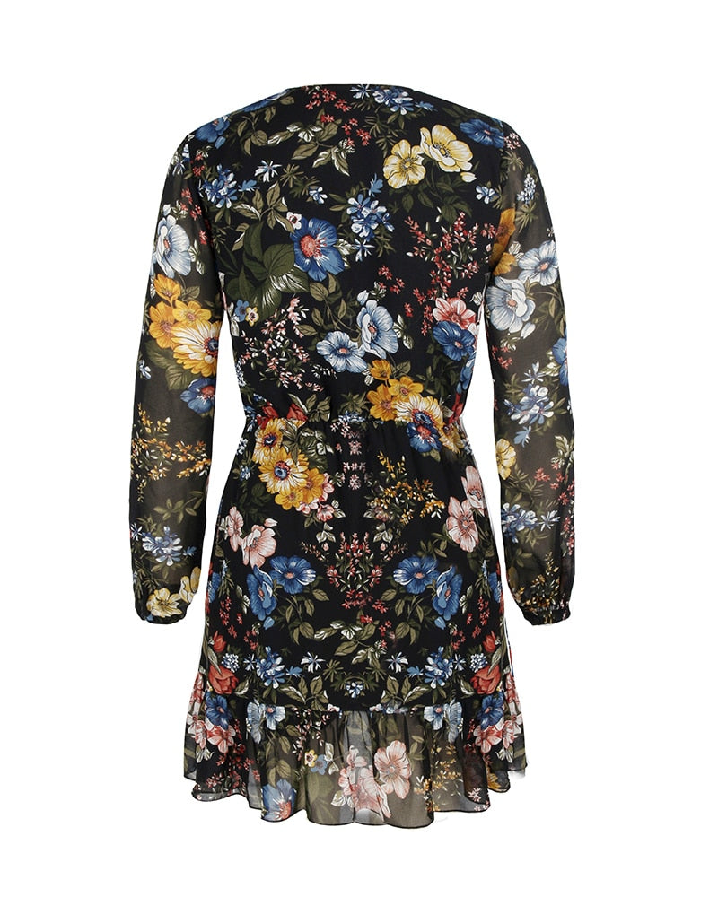 Boho Mini Dress Hannah in Black
