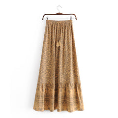 Boho Skirt, Hippie Skirts, Maxi Skirt, Gold Beach Tiger