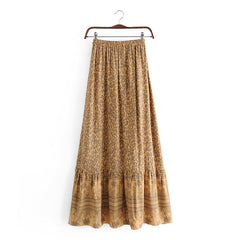 Boho Skirt, Hippie Skirts, Maxi Skirt, Gold Beach Tiger