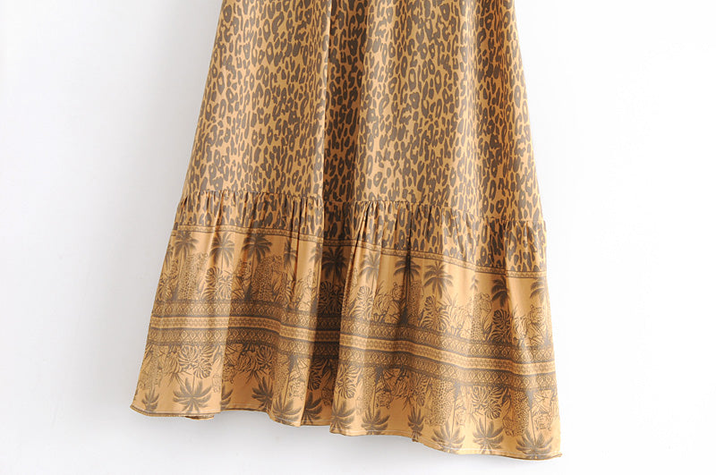 Boho Skirt, Hippie Skirts, Maxi Skirt, Gold Beach Tiger