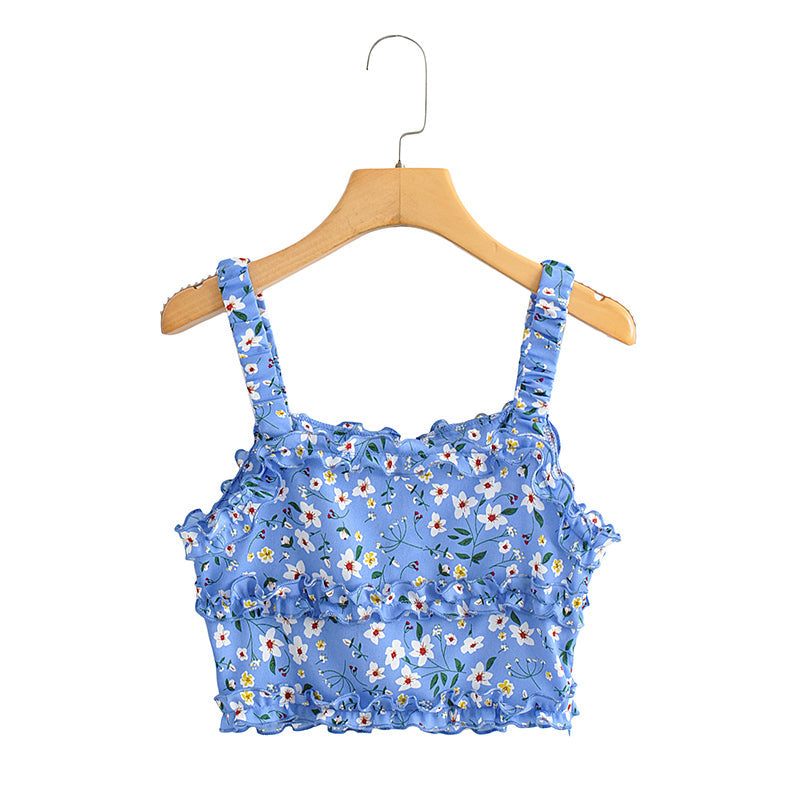 Boho Two Piece Set, Two Piece Skirt Set, Bubble Blue Sweet Daisy
