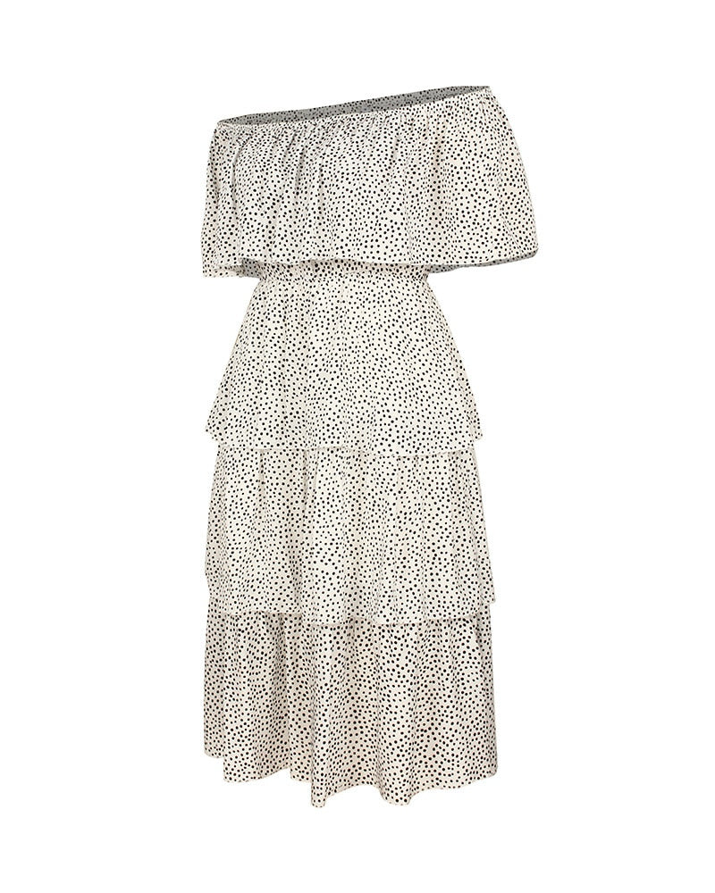 Boho Maxi Dress, Sundress, Sadie Ruffle in White