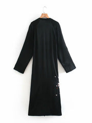Boho Robe, Cover Up, Black Bird
