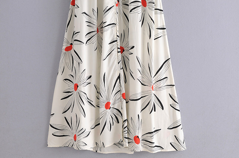 Boho Maxi Dress, Blue Mum Flower