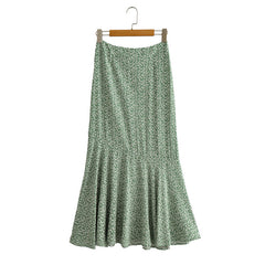 Boho Skirt, Hippie Skirts, Midi Skirt, Green Garden