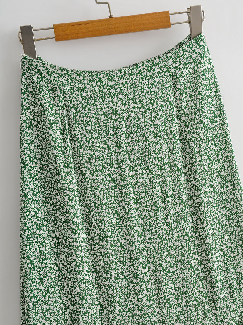 Boho Skirt, Hippie Skirts, Midi Skirt, Green Garden