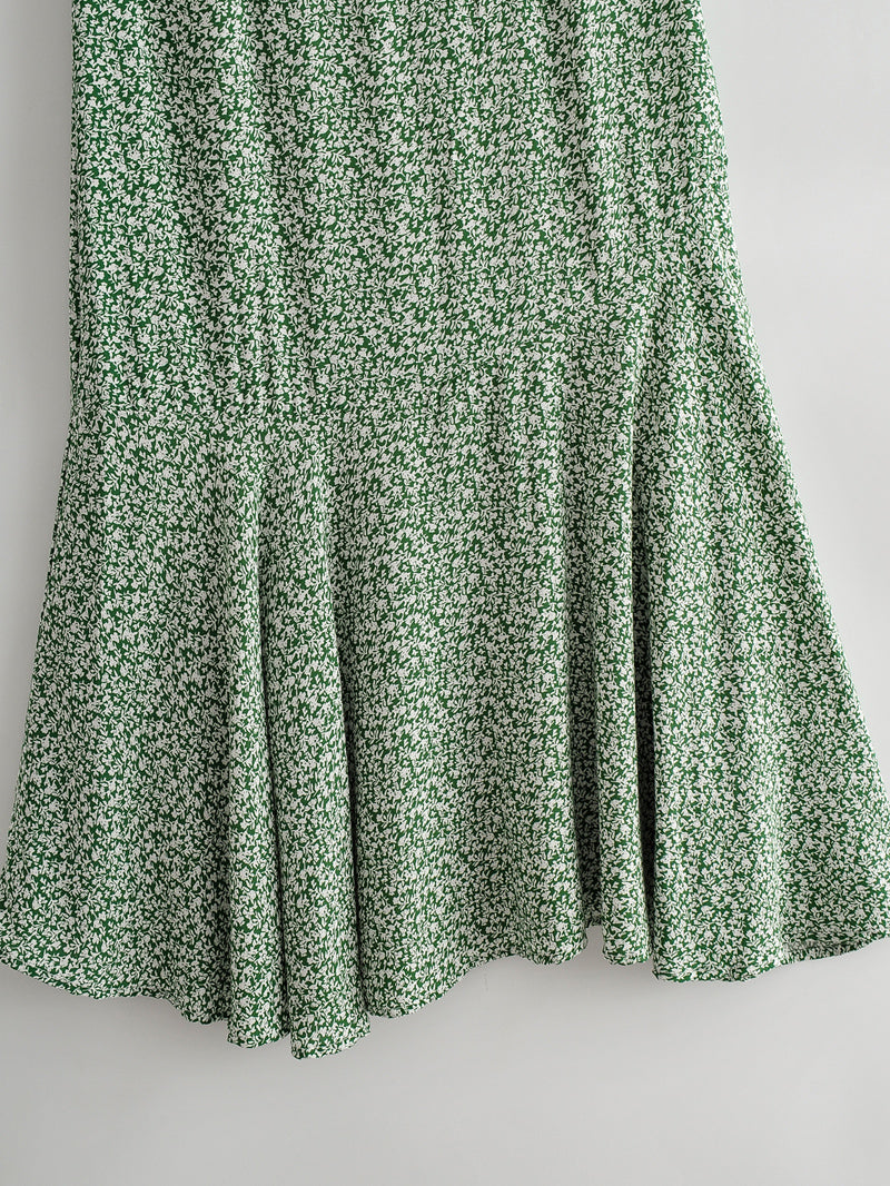 Boho Skirt, Hippie Skirts, Midi Skirt, Green Garden