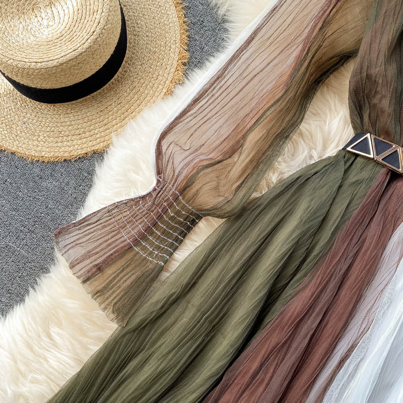 Maxi Dress, Boho Vintage Party Dress, Pleted Dress, Brownie Sugar