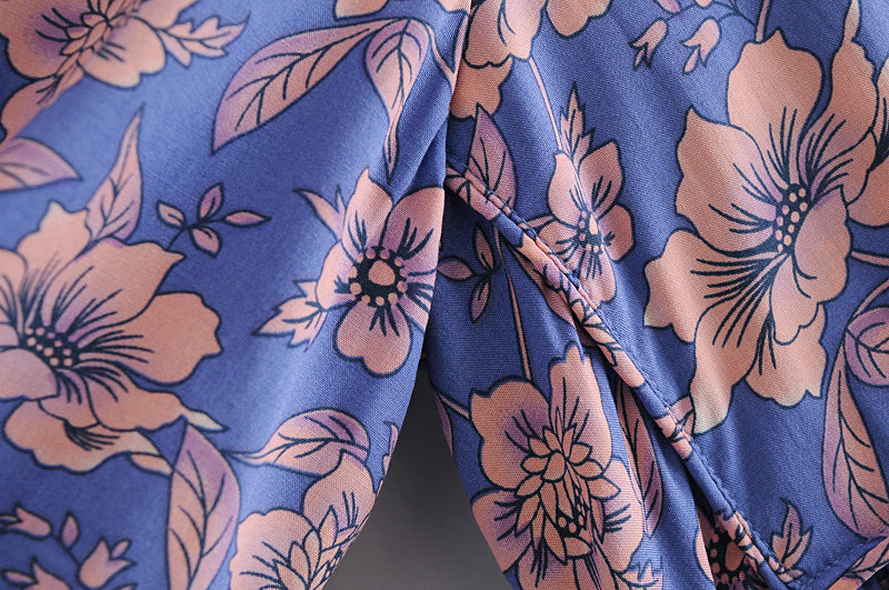 Gown Dress, Boho Maxi Dress, Loose Dress, Dwarf Purple Iris