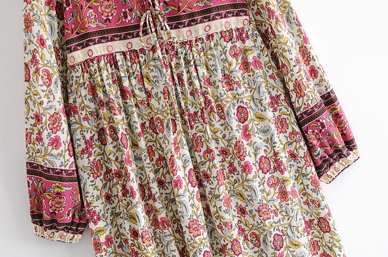 Gown Dress, Boho Maxi Dress, Loose Dress, Pink Mary Rose