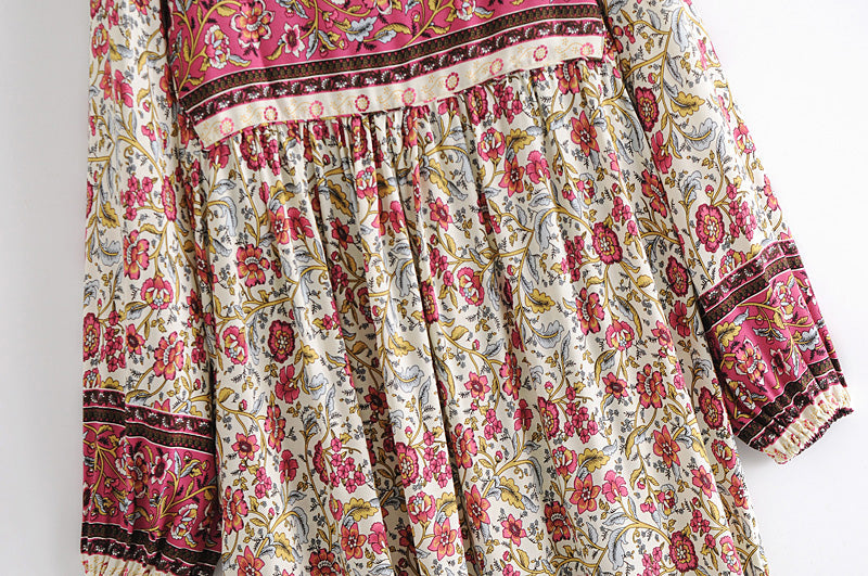 Gown Dress, Boho Maxi Dress, Loose Dress, Pink Mary Rose