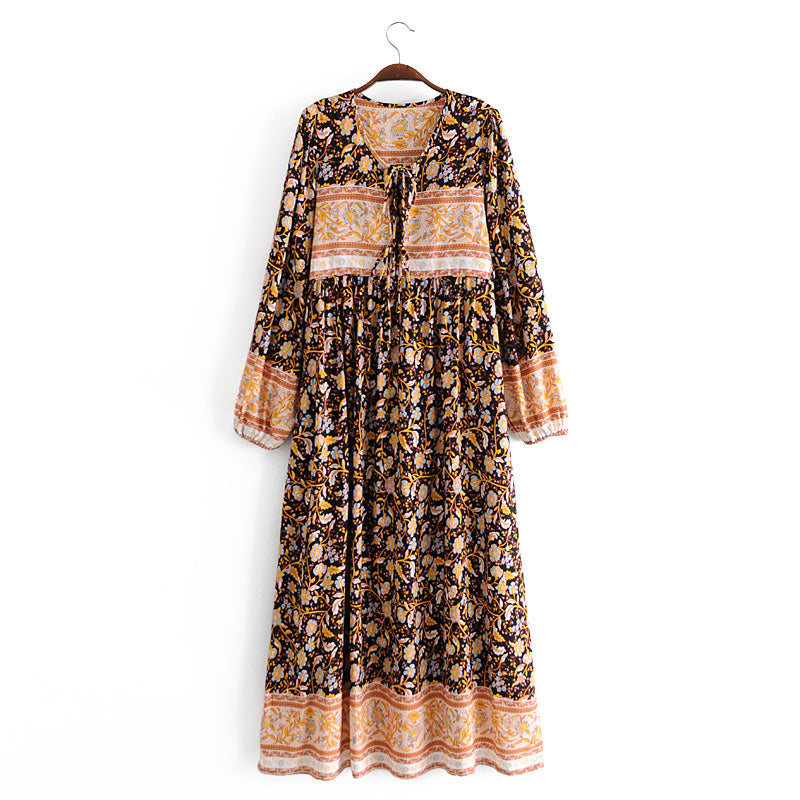 Gown Dress, Boho Maxi Dress, Loose Dress, Pink Mary Rose