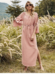 Boho Maxi Dress, Gown, Pink Kind Heart