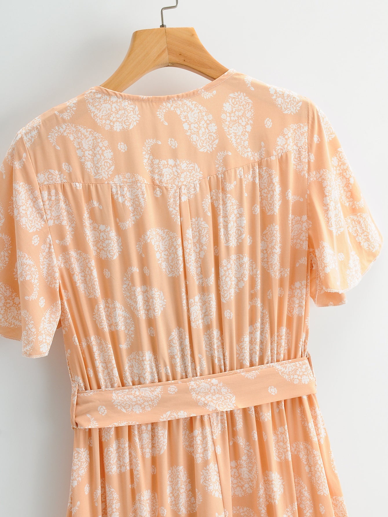 Boho Maxi Dress, Sundress, Orange Cantaloupe