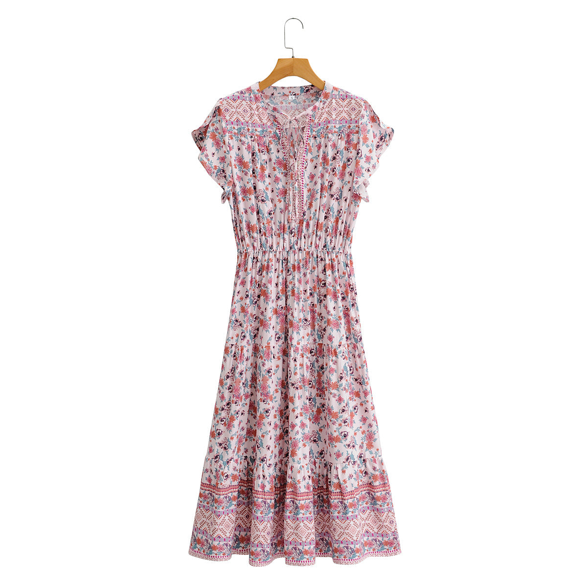 Boho Maxi Dress, Sundress, Pink Rosewood