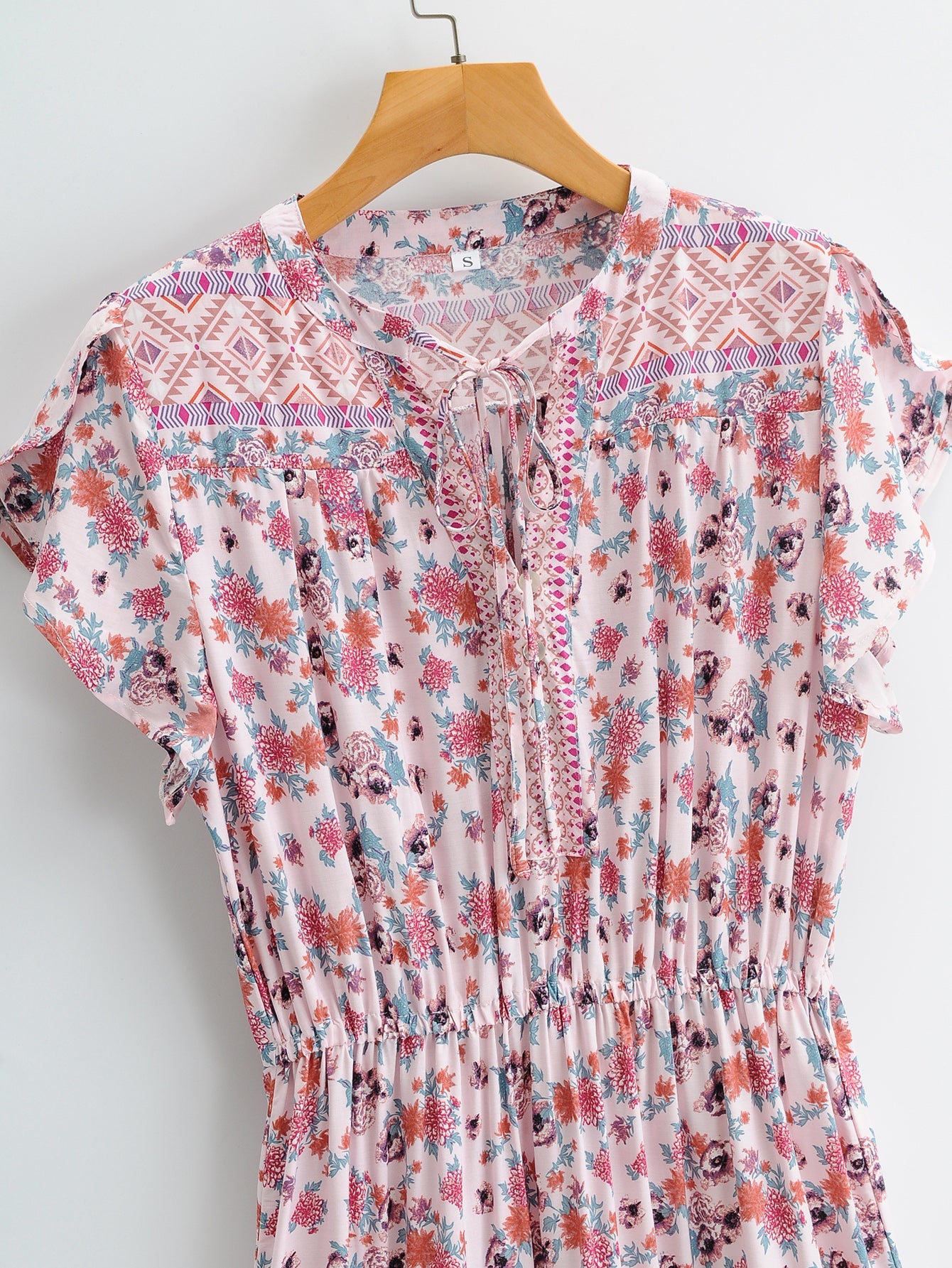 Boho Maxi Dress, Sundress, Pink Rosewood