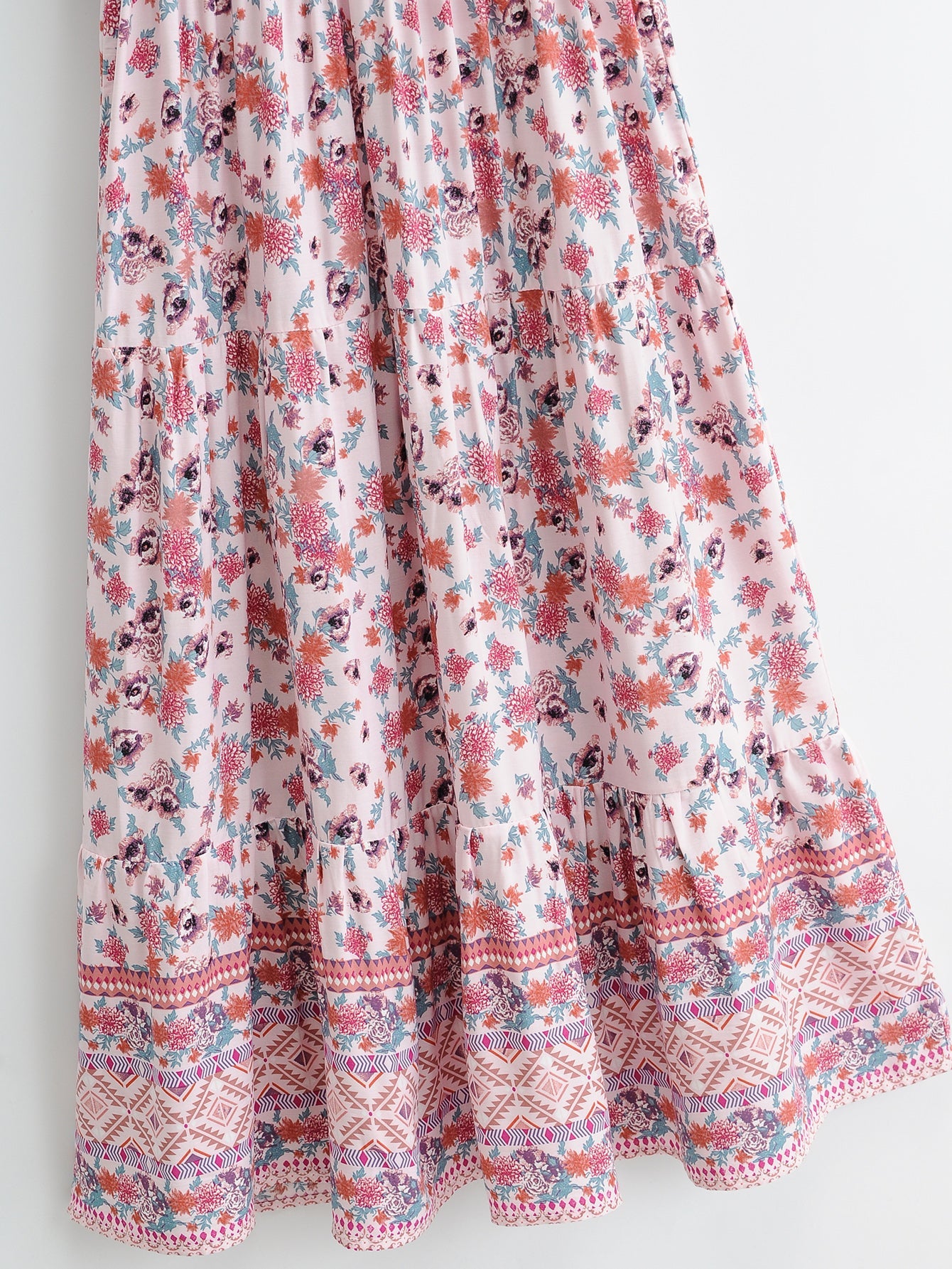 Boho Maxi Dress, Sundress, Pink Rosewood