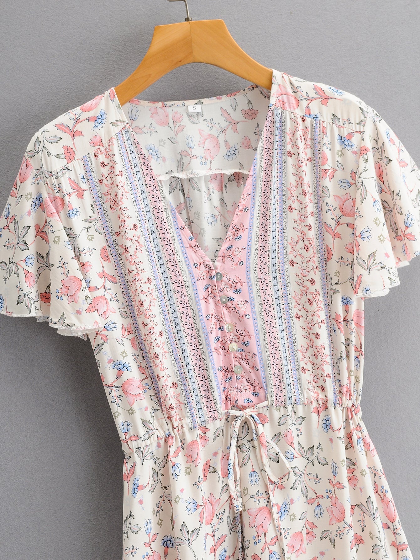 Boho Midi Dress, Sundress, Pink Blush Rose