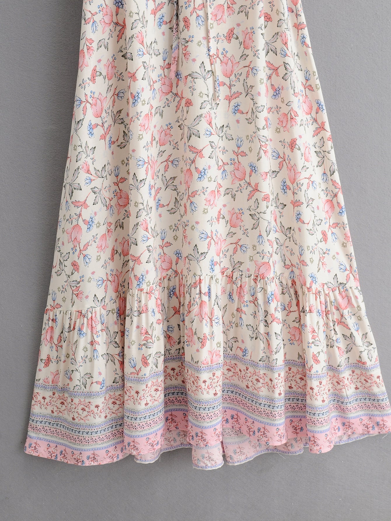 Boho Midi Dress, Sundress, Pink Blush Rose
