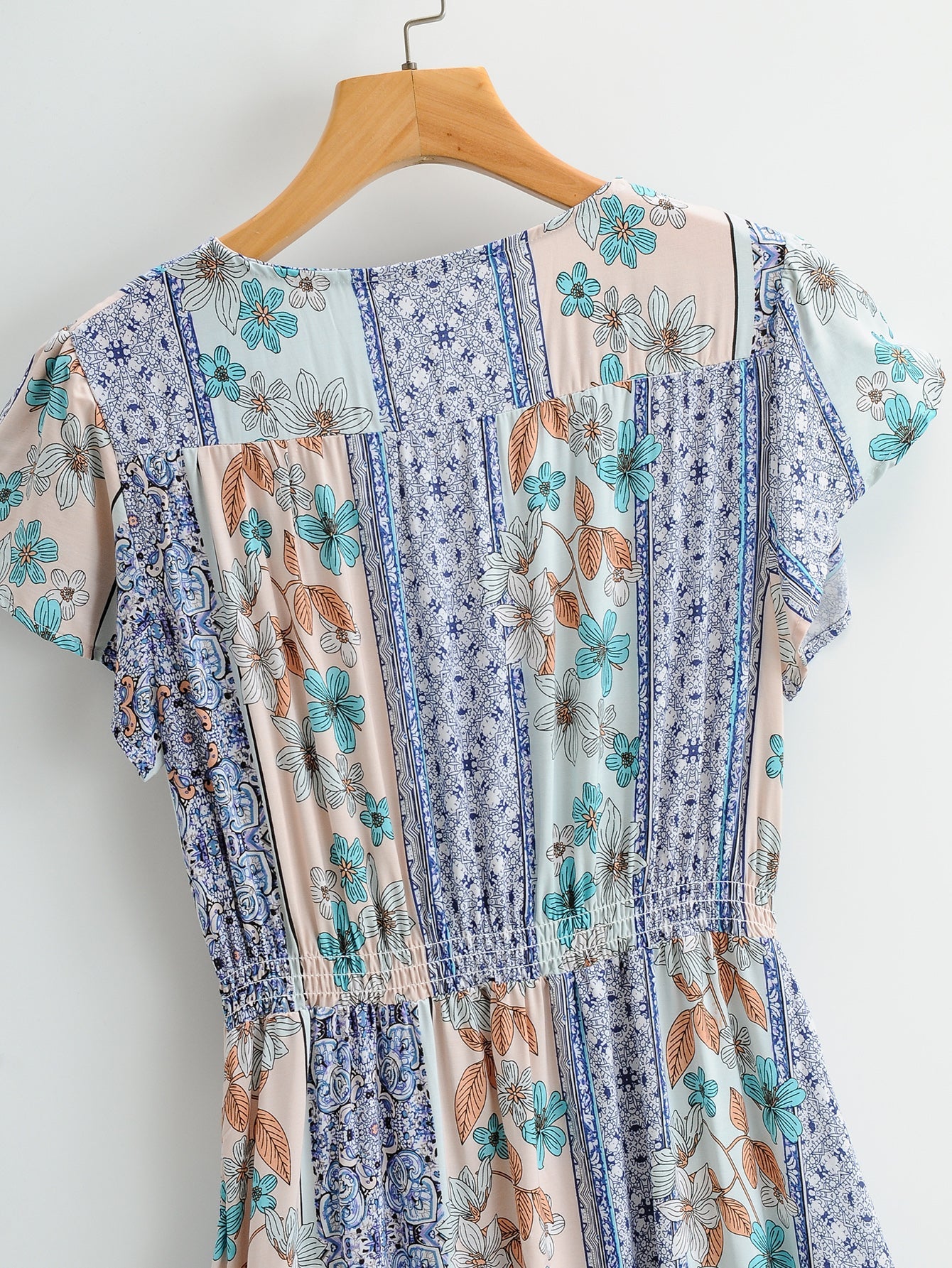 Boho Midi Dress, Sundress, Blue Admiral