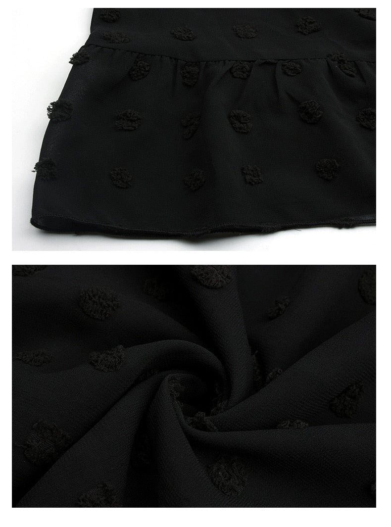 Boho Mini Dress Sarai in Black