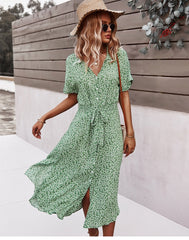 Boho Midi Dress, Sundress, Layla Green
