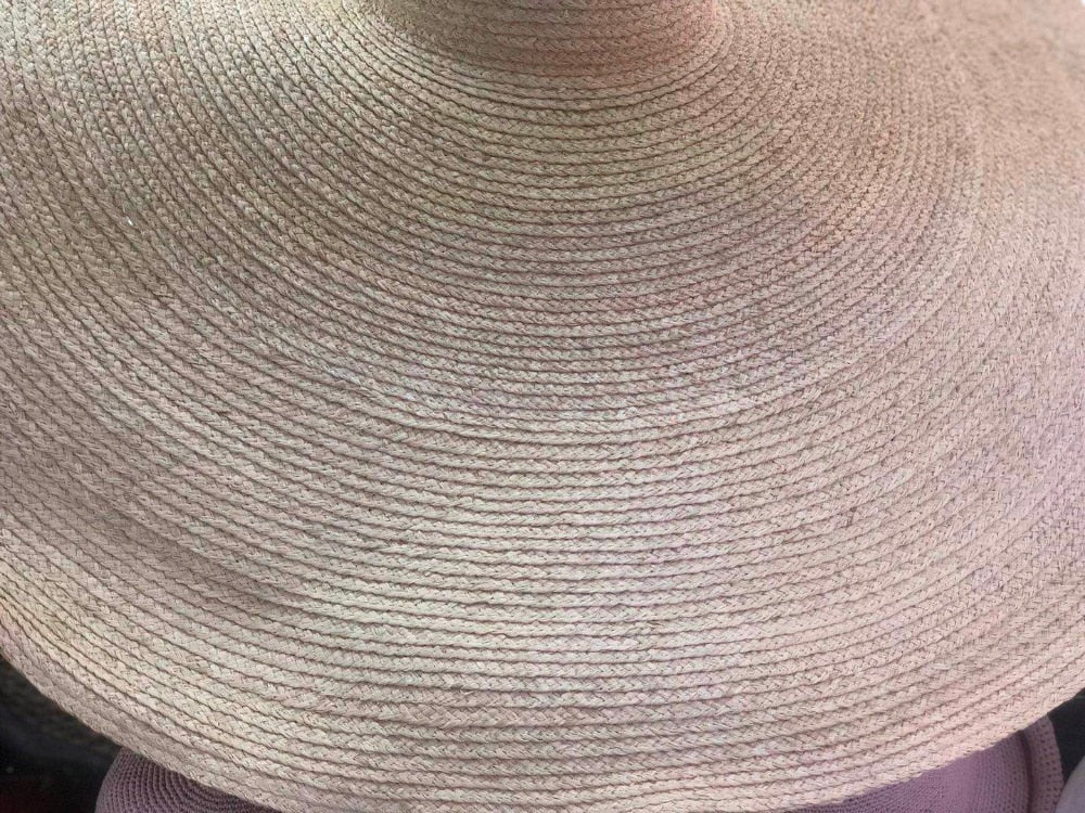 Boho Hat, Beach Hat, Extra Wide Brim Raffia Hat, Sierra Yellow High Quality (1 m, brim 40 cm)