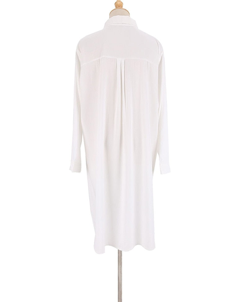 Midi Dress, Beach Dress, Cover up Dress,, White Tyler