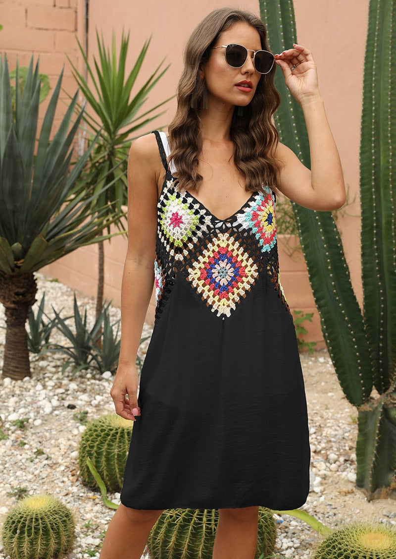 Midi Dress, Beach Dress, Cover up Dress,, Black, White, Navy Morgan