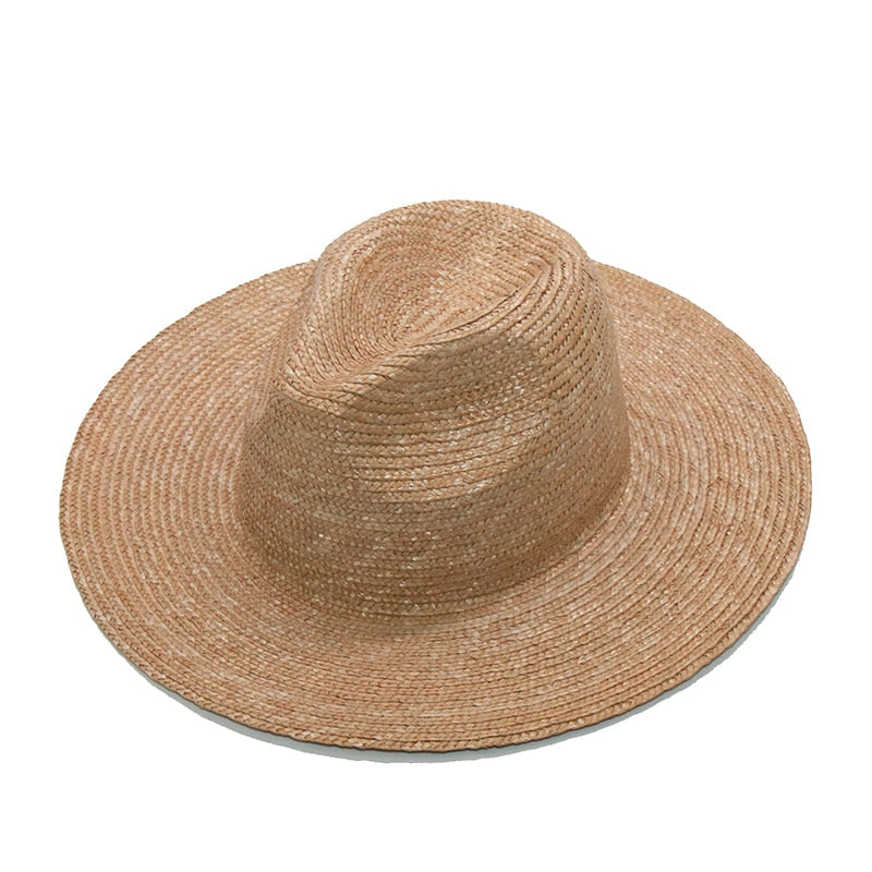 Boho Hat, Sun Hat, Beach Hat, Straw Fedora, Jazz Hat, Julieta in Brown, Beige and Pink