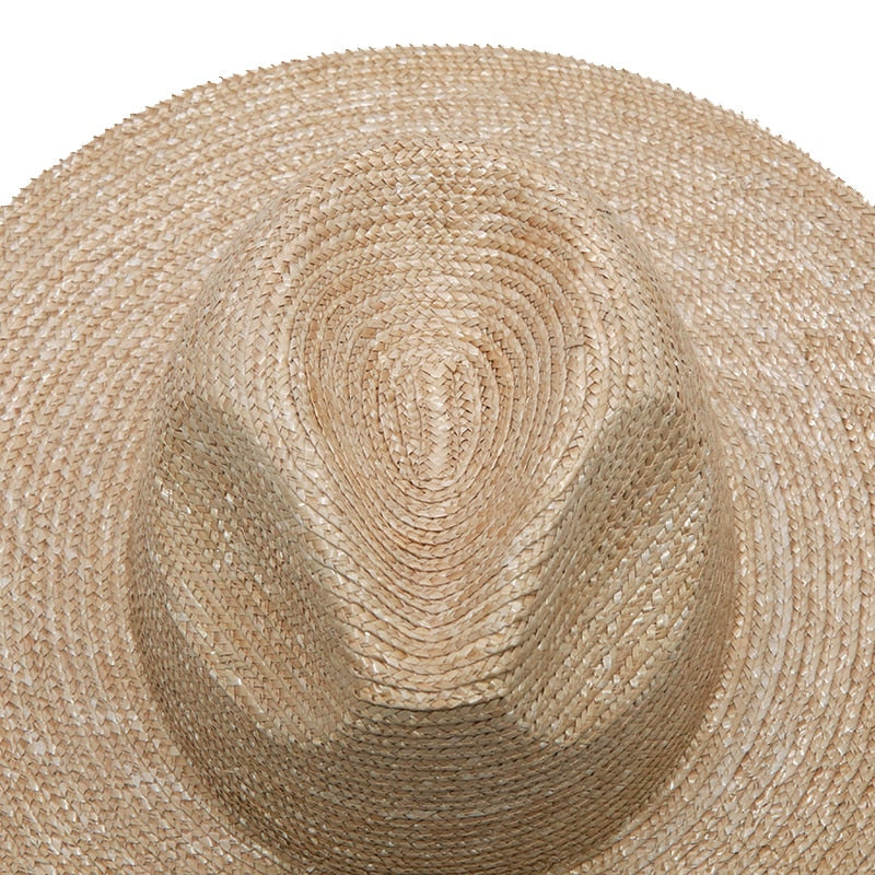 Boho Hat, Sun Hat, Beach Hat, Straw Fedora, Jazz Hat, Julieta in Brown, Beige and Pink