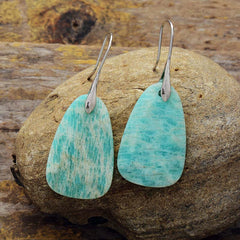 Boho Earrings, Dangle Earrings,  Mint Amazonite