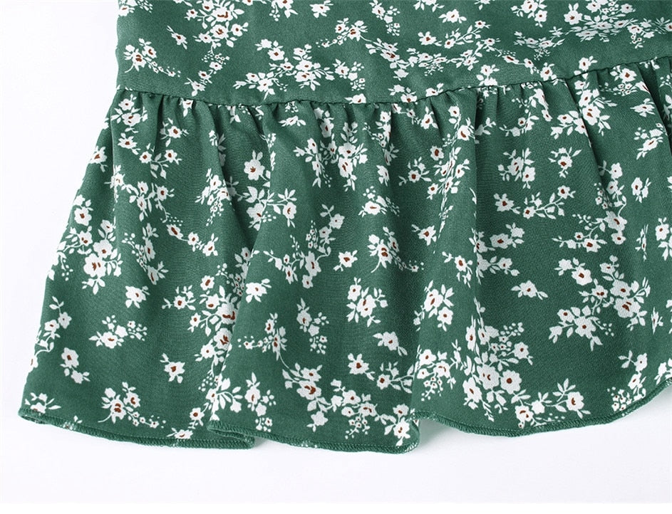 Boho Midi Dress,  Off Shoulder Sundress, Nicole in Green