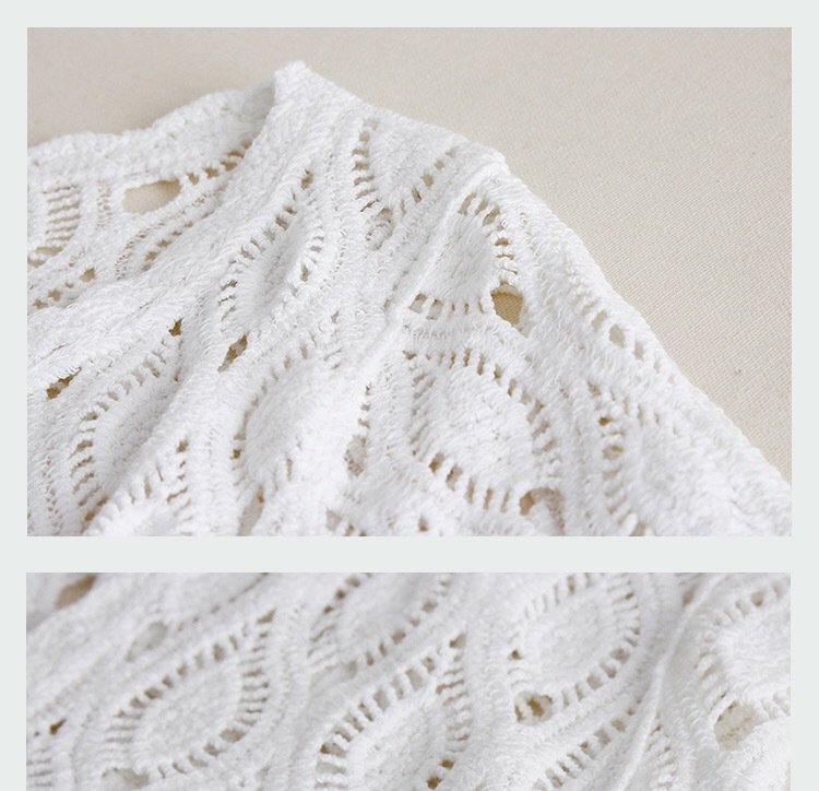Boho Cardigan,Vinatge Crochet Cardigan Blouse, Marry White and Apricot