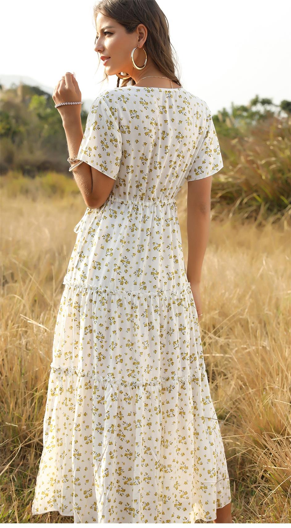 Boho Maxi Dress, Sundress, Serenity in White