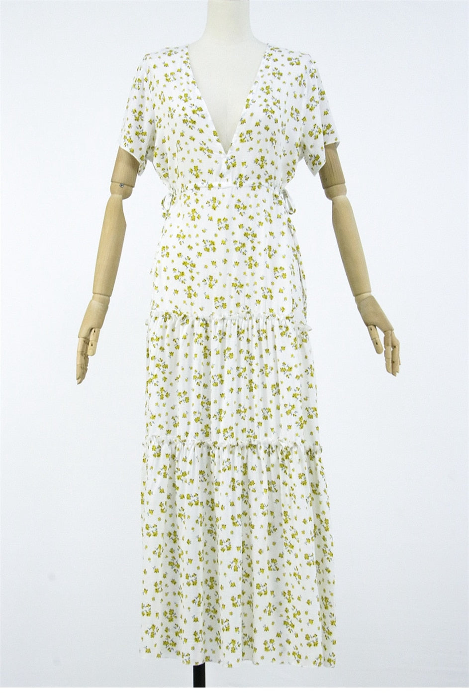 Boho Maxi Dress, Sundress, Serenity in Green