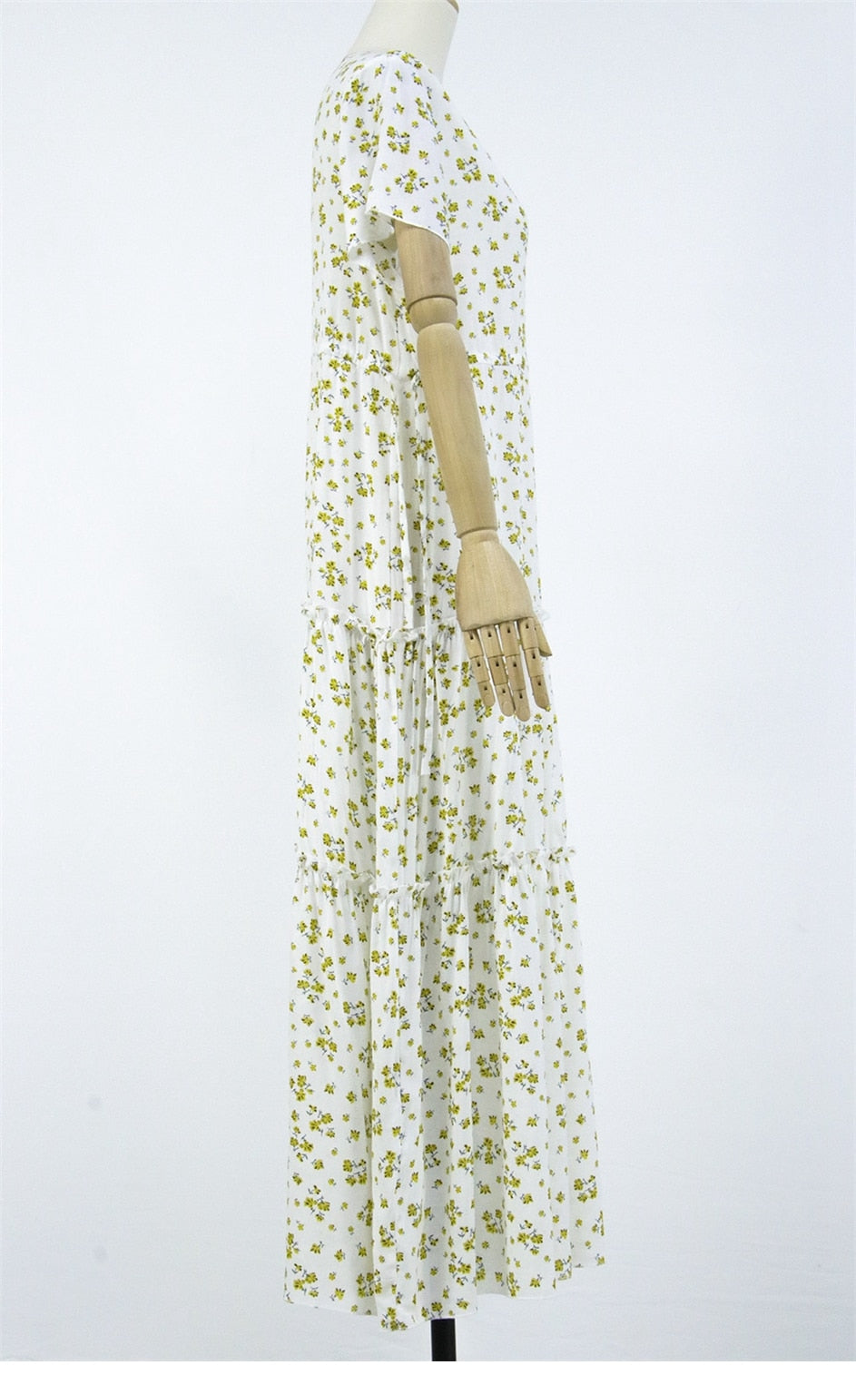 Boho Maxi Dress, Sundress, Serenity in White
