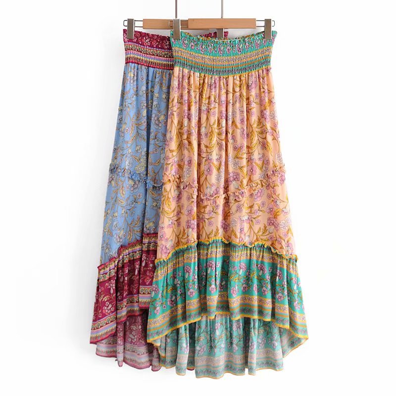 Boho Skirt, Hippie Skirts, Maxi Skirt, Orose Pink Aurelia