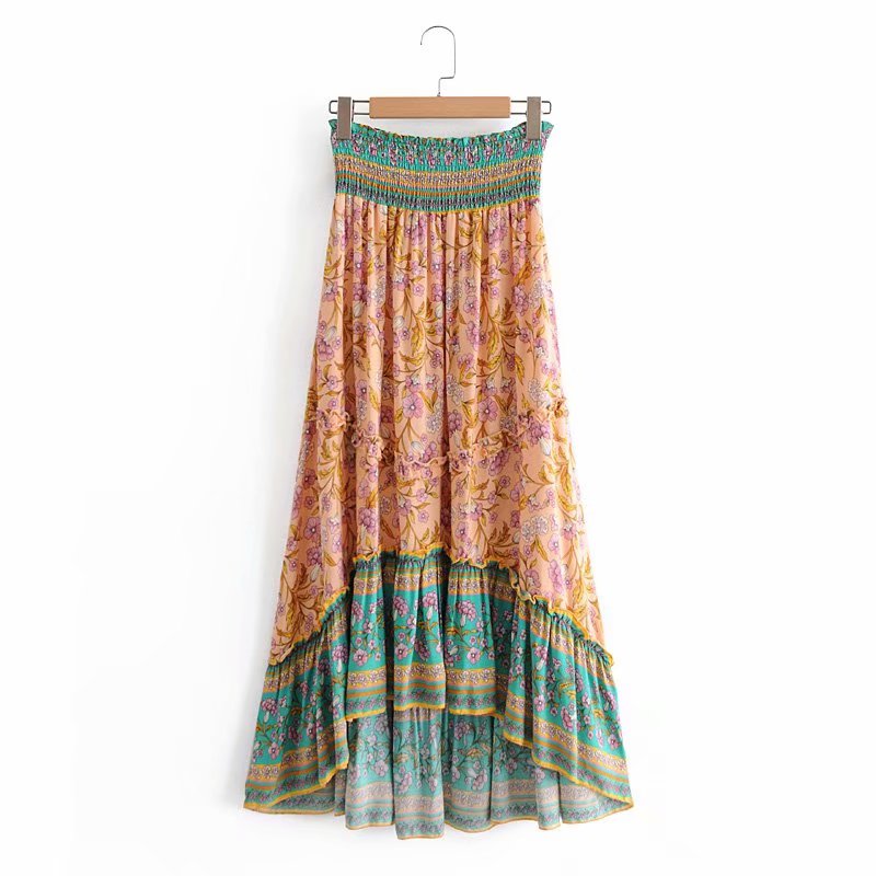 Boho Skirt, Hippie Skirts, Maxi Skirt, Orose Pink Aurelia