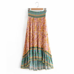 Boho Skirt, Hippie Skirts, Maxi Skirt, Orose Pink Aurelia