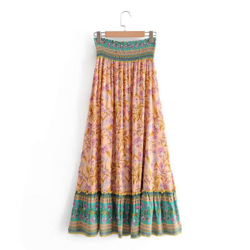 Boho Skirt, Hippie Skirts, Maxi Skirt, Orose Pink Aurelia
