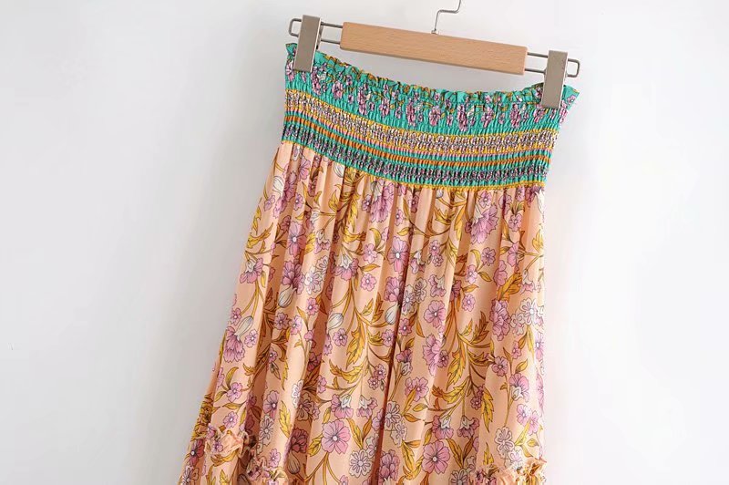 Boho Skirt, Hippie Skirts, Maxi Skirt, Orose Pink Aurelia