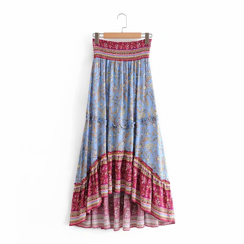 Boho Skirt, Hippie Skirts, Maxi Skirt, Blue Aurelia