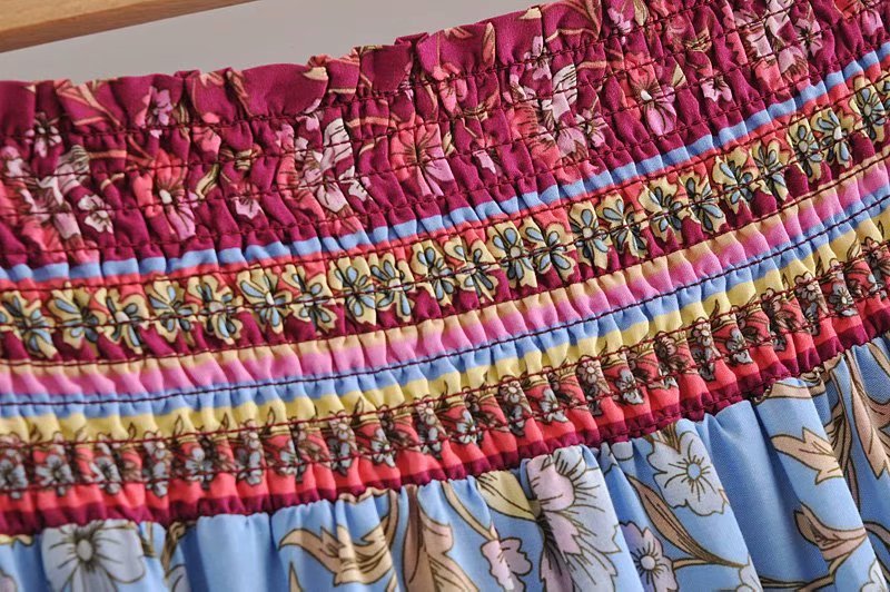 Boho Skirt, Hippie Skirts, Maxi Skirt, Blue Aurelia