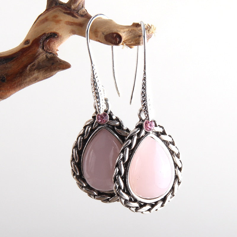 Boho Earrings, RH Dangle Earrings, Black Silver