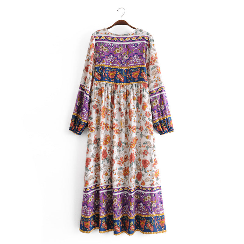 Gown Dress, Boho Maxi Dress, Loose Dress, Carina Rose in Purple