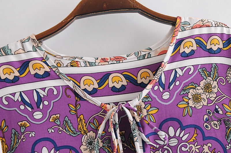 Gown Dress, Boho Maxi Dress, Loose Dress, Carina Rose in Purple