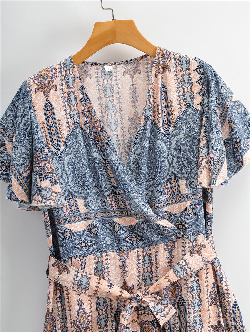 Boho Midi Dress, Sundress, Blue Jade Ethic